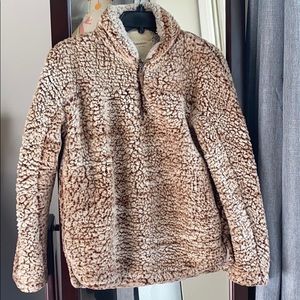 Thread and supply fleece pullover